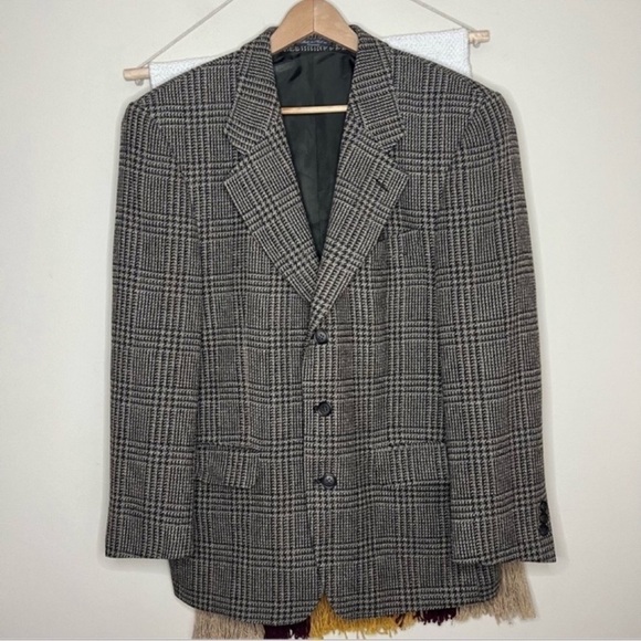 Bachrach Signature Wool Blend Window Plane Sport Coat 40S - Picture 1 of 7